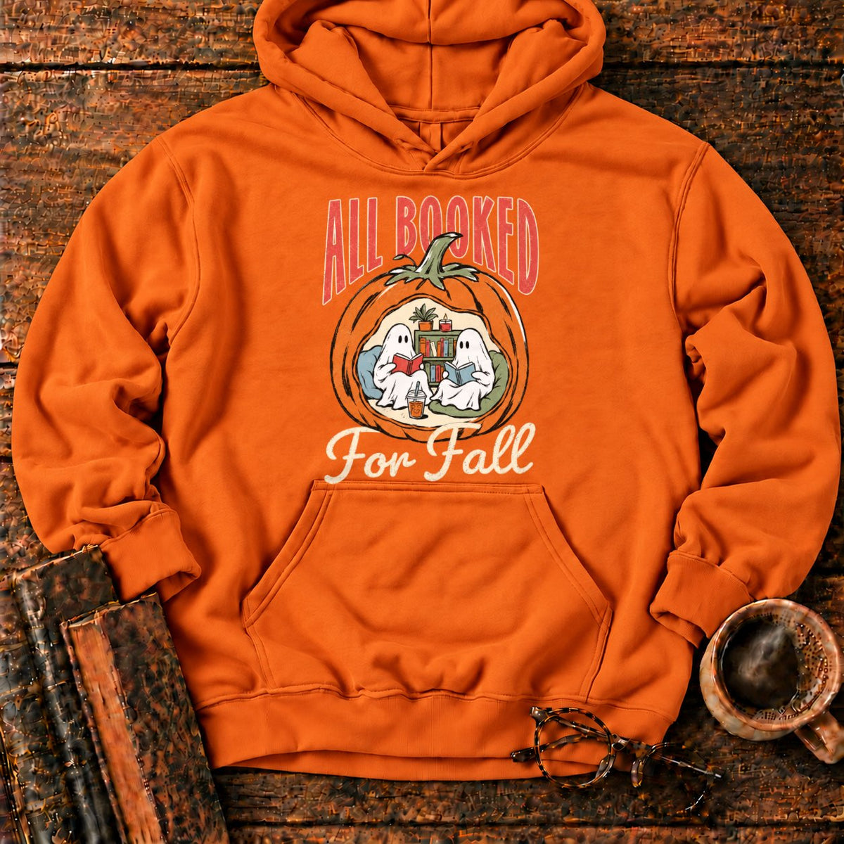 All Booked Pumpkin Reading Nook Hoodie in Orange – BooksThreads