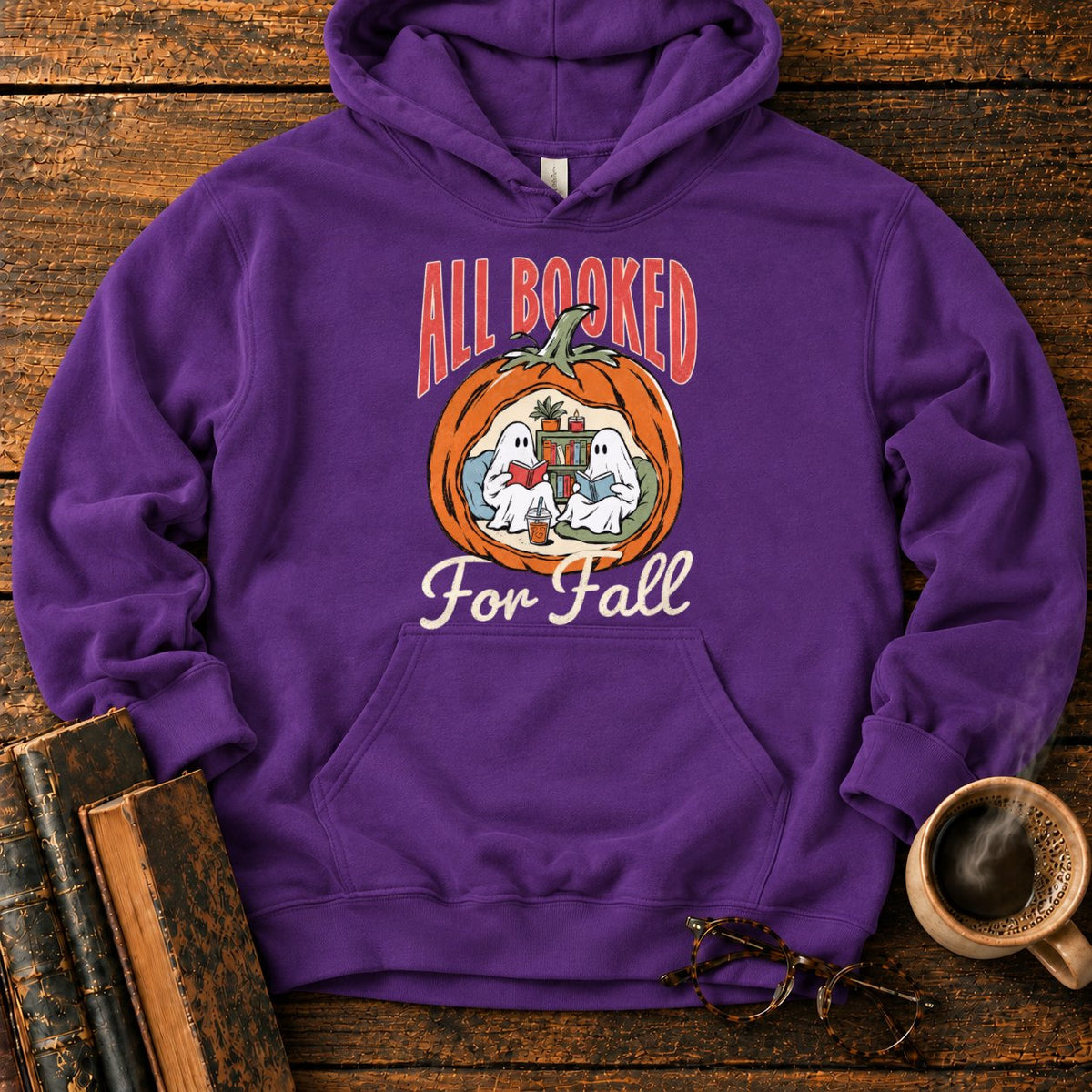 All Booked Pumpkin Reading Nook Hoodie in Purple – BooksThreads