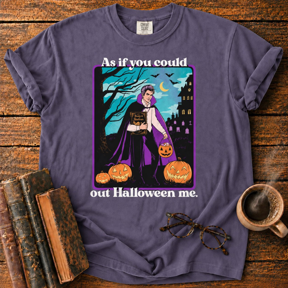 As If You Could Out Halloween Me T-Shirt in Grape – BooksThreads