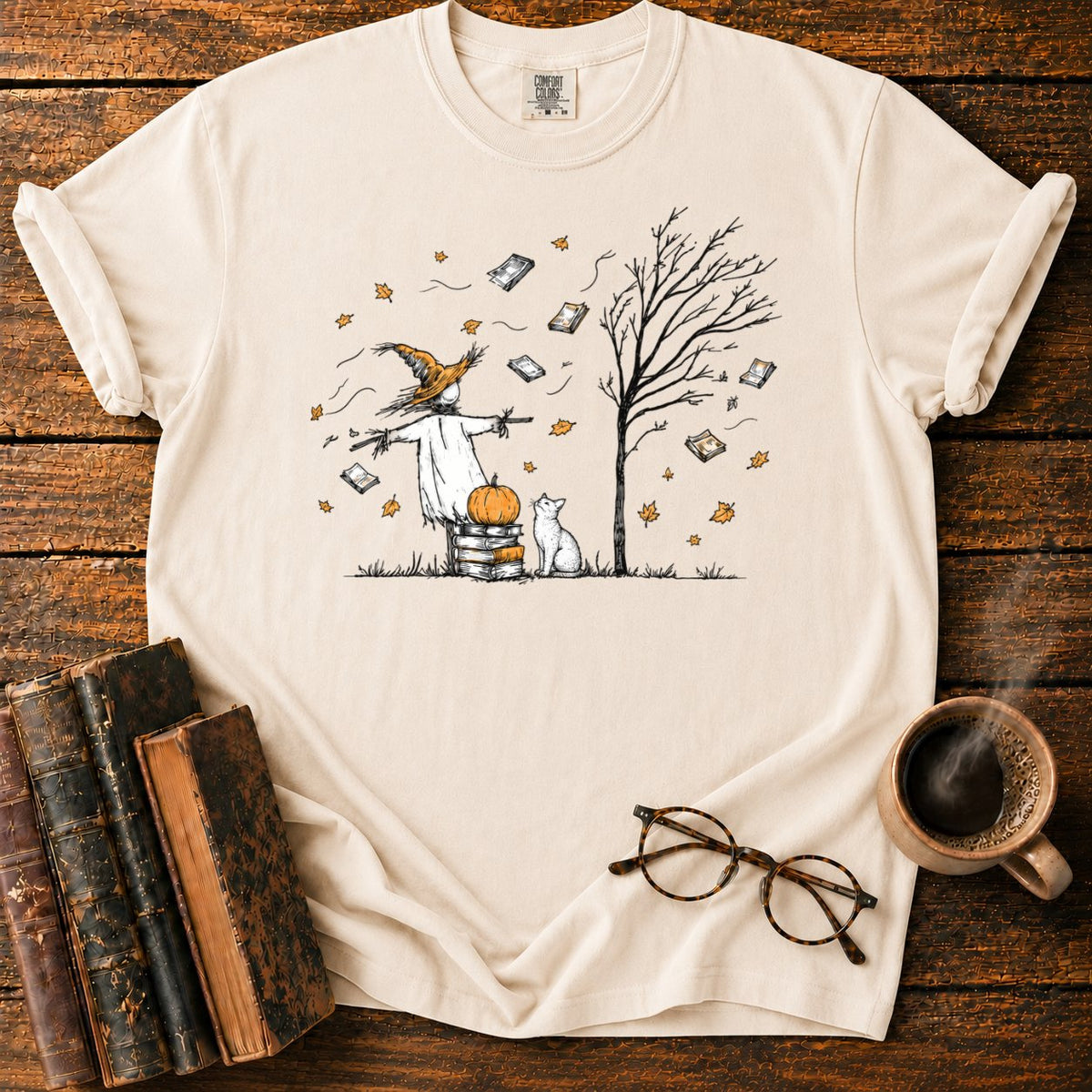 Autumn Reading Breeze T-Shirt in Ivory – BooksThreads