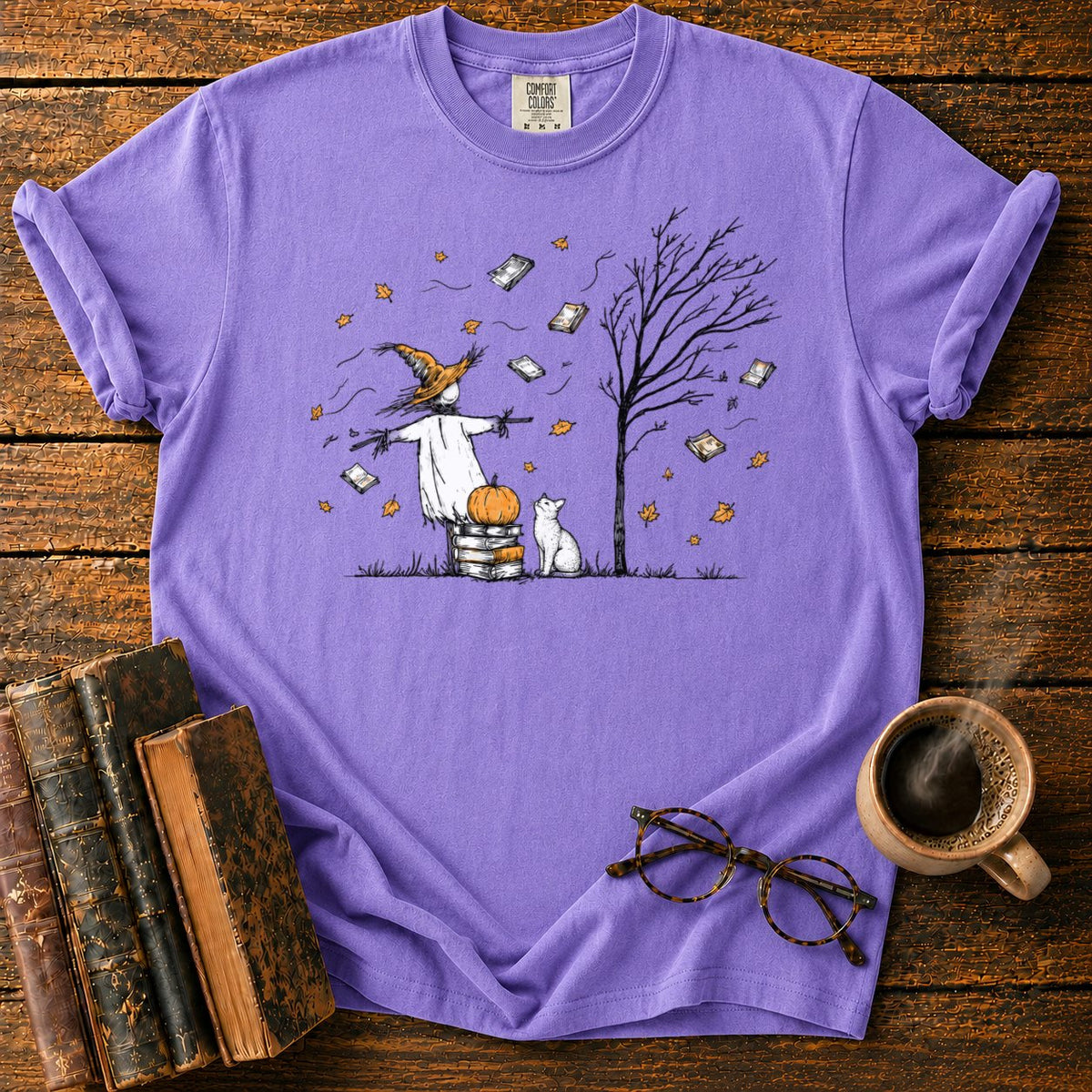 Autumn Reading Breeze T-Shirt in Violet – BooksThreads
