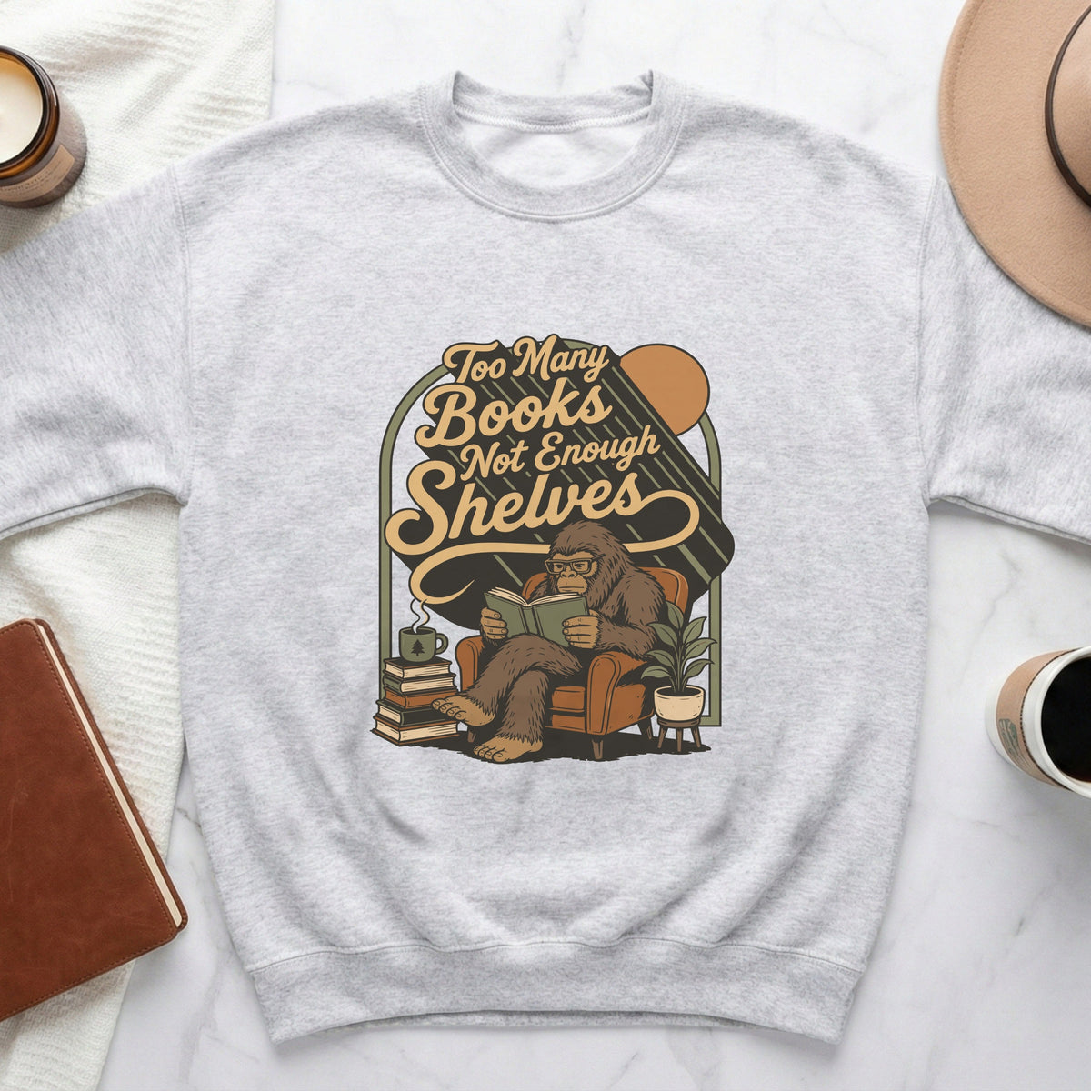 Cozy Cryptid Bookworm Sweatshirt
