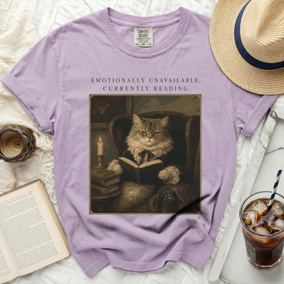 Unavailable Reader Cat Tee