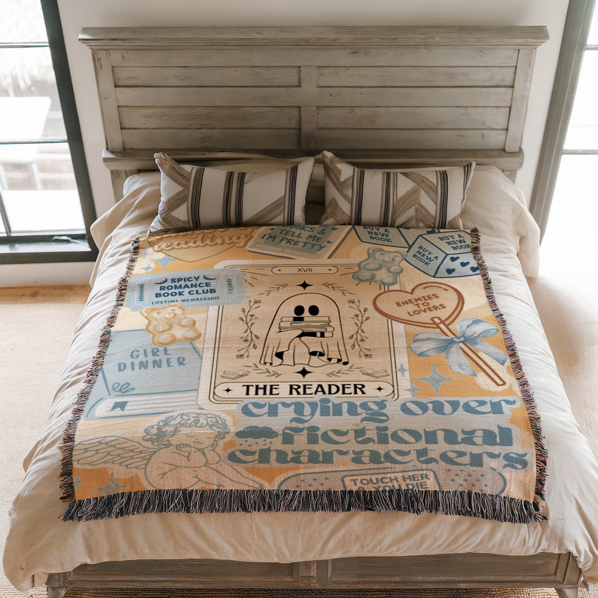 Bookish Woven Throw Blanket