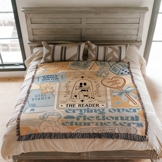 Bookish Woven Throw Blanket