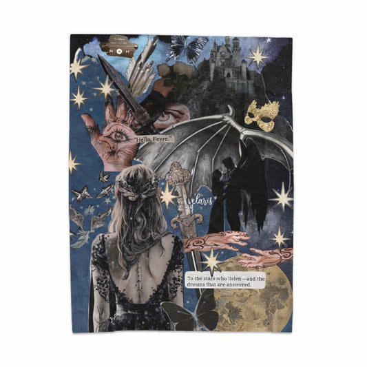 Velaris in Night Court Pattern ACOTAR Velveteen Plush Blanket