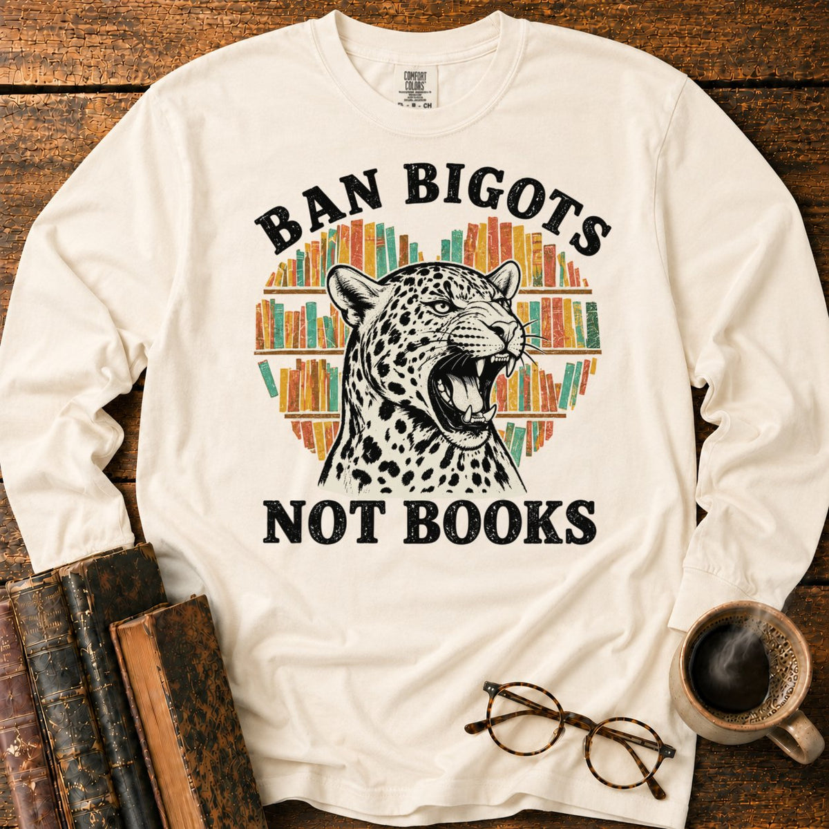 Ban Bigots Not Books LS T-Shirt in Ivory – BooksThreads