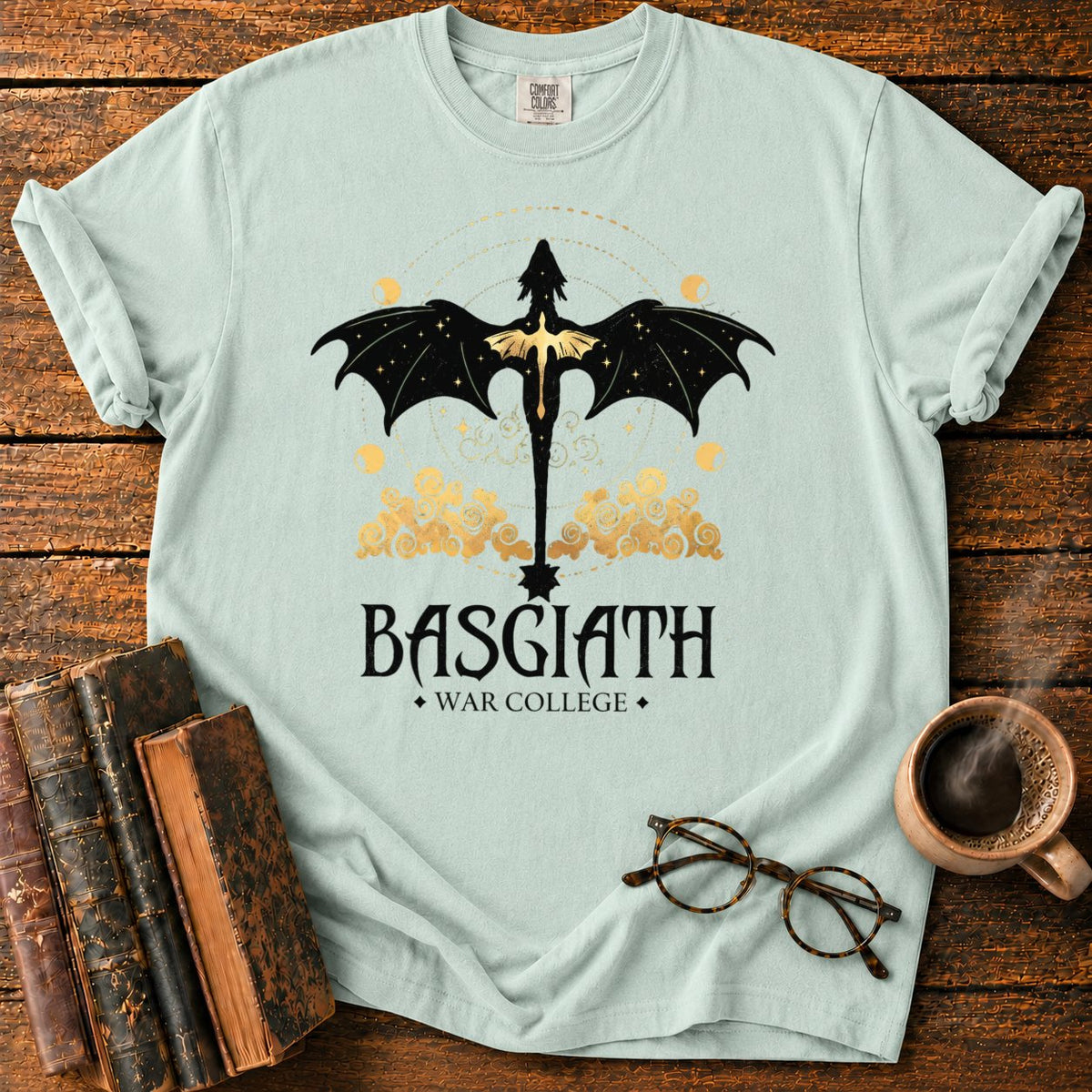 Basgiath Dragon Celestial Crest T-Shirt in Bay – BooksThreads