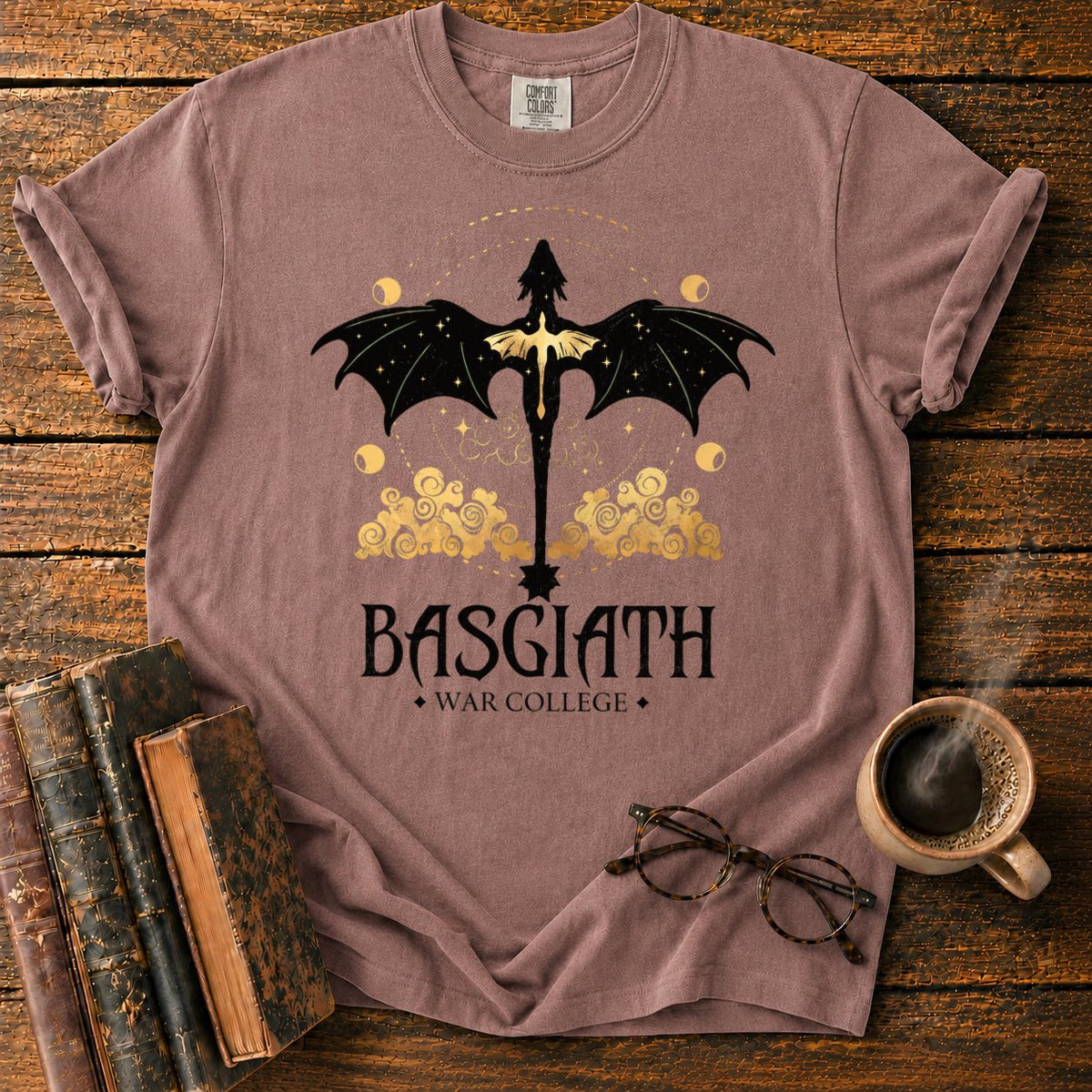 Basgiath Dragon Celestial Crest T-Shirt in Espresso – BooksThreads