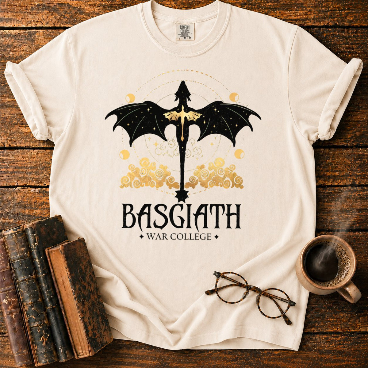 Basgiath Dragon Celestial Crest T-Shirt in Ivory – BooksThreads