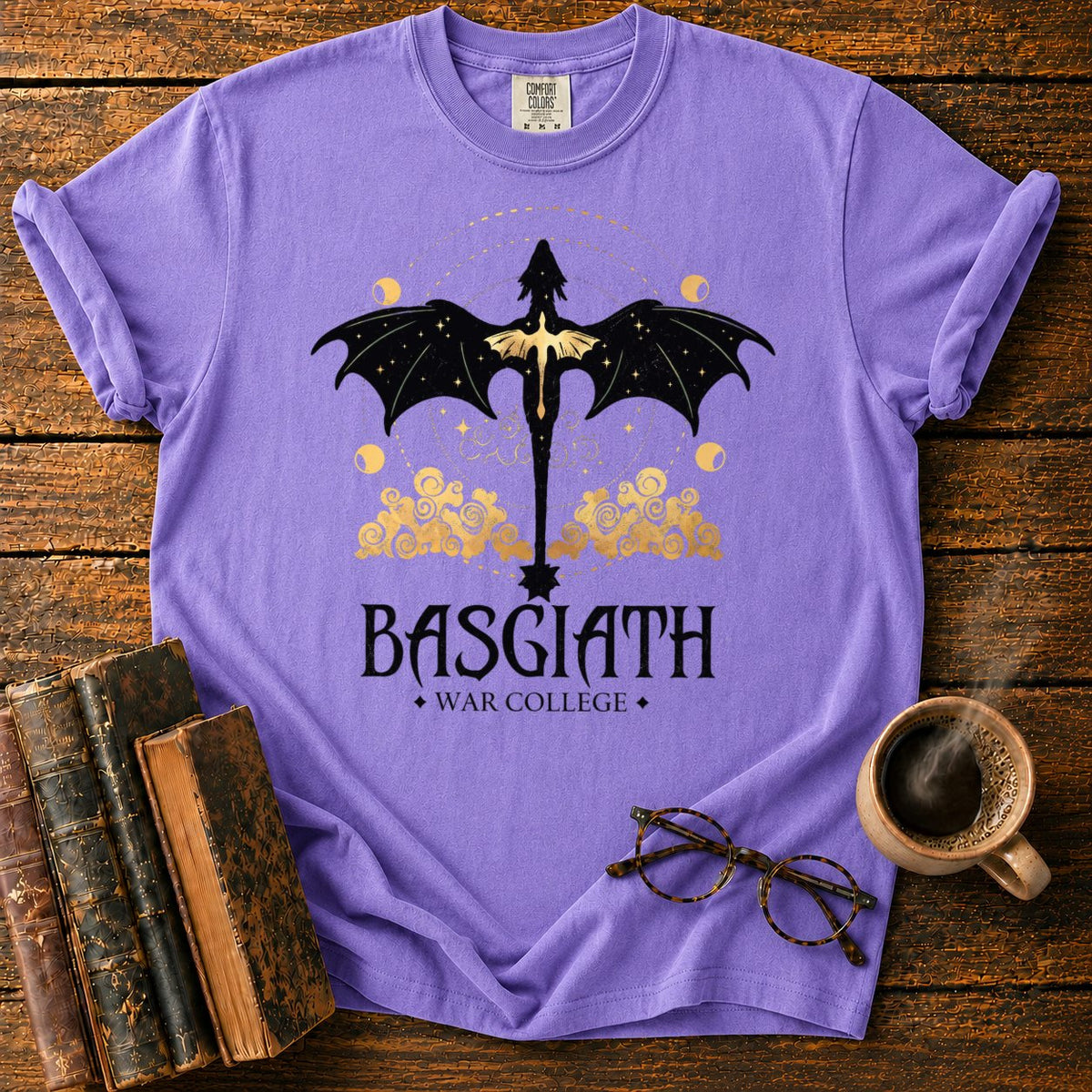 Basgiath Dragon Celestial Crest T-Shirt in Violet – BooksThreads