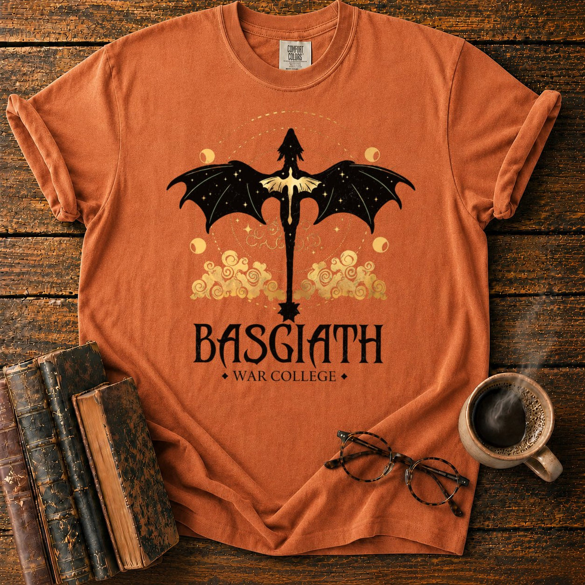 Basgiath Dragon Celestial Crest T-Shirt in Yam – BooksThreads