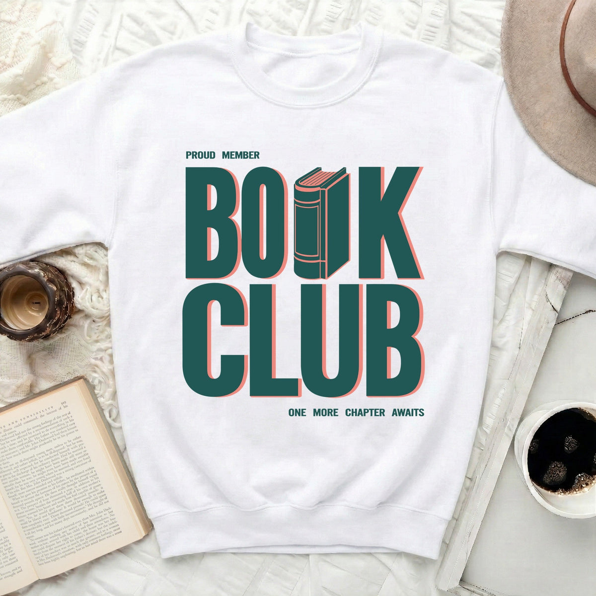 Book Club Vintage Book Print Sweatshirt