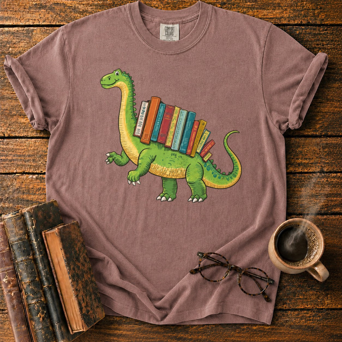Book Loving Brontosaurusvetica T-Shirt in Espresso – BooksThreads