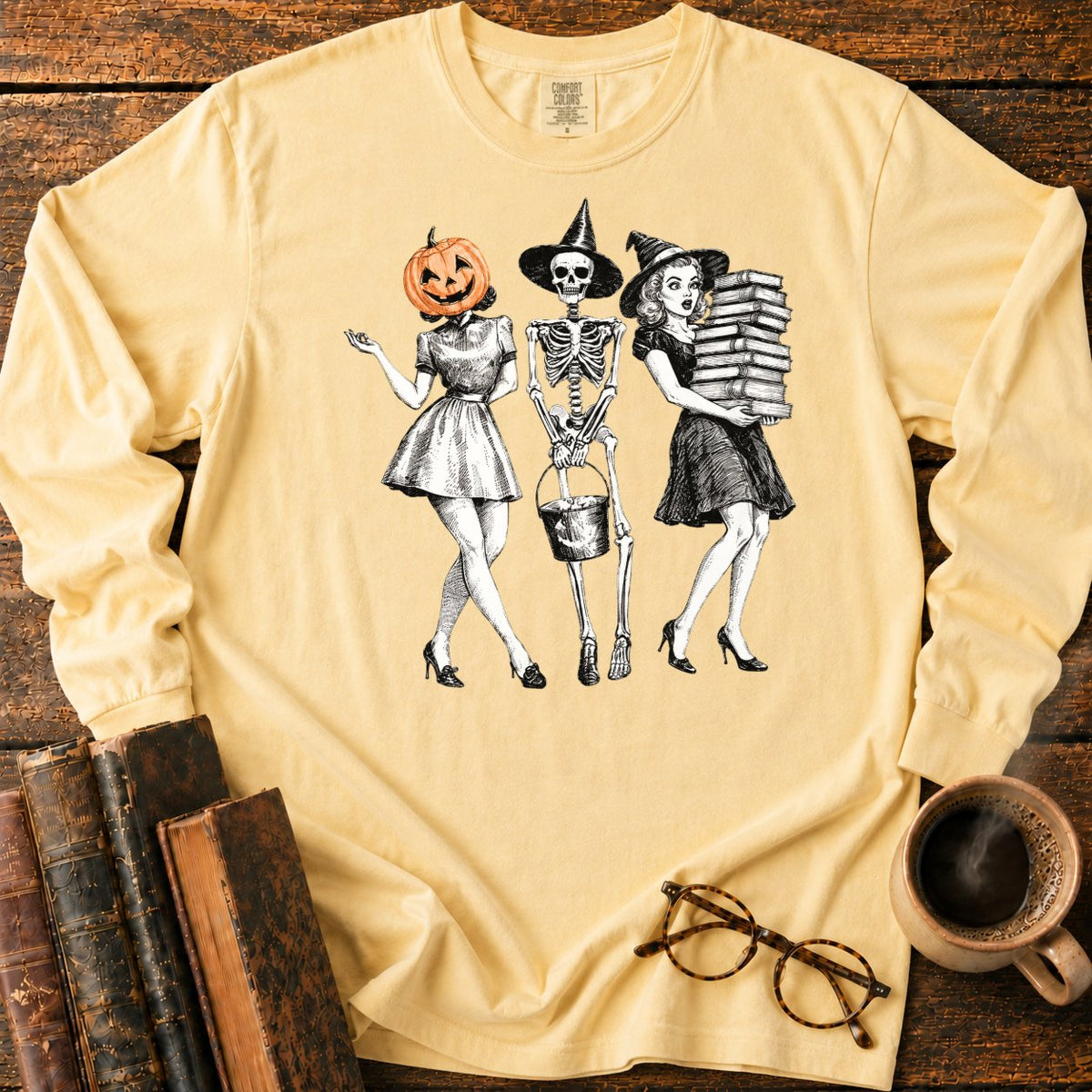 Bookish Witch Trio LS T-Shirt in Butter – BooksThreads