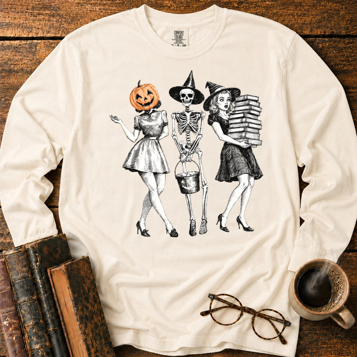 Bookish Witch Trio LS T-Shirt in Ivory – BooksThreads
