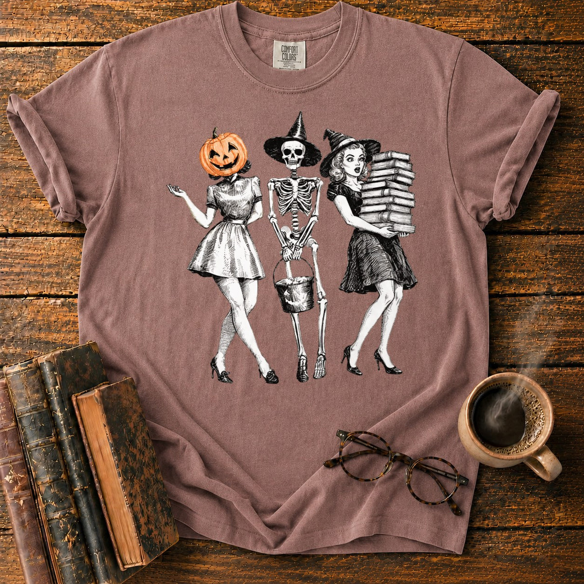 Bookish Witch Trio T-Shirt in Espresso – BooksThreads