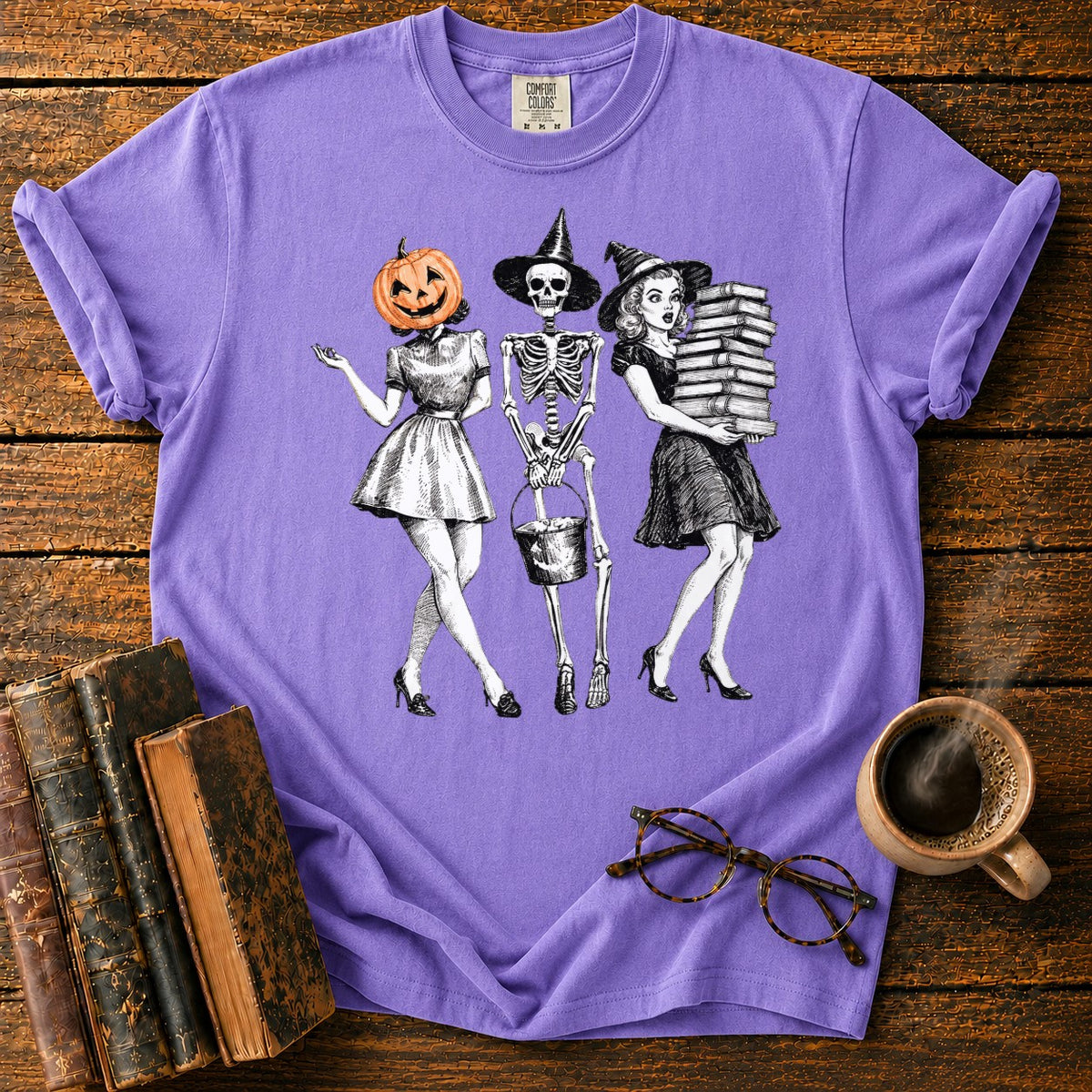 Bookish Witch Trio T-Shirt in Violet – BooksThreads