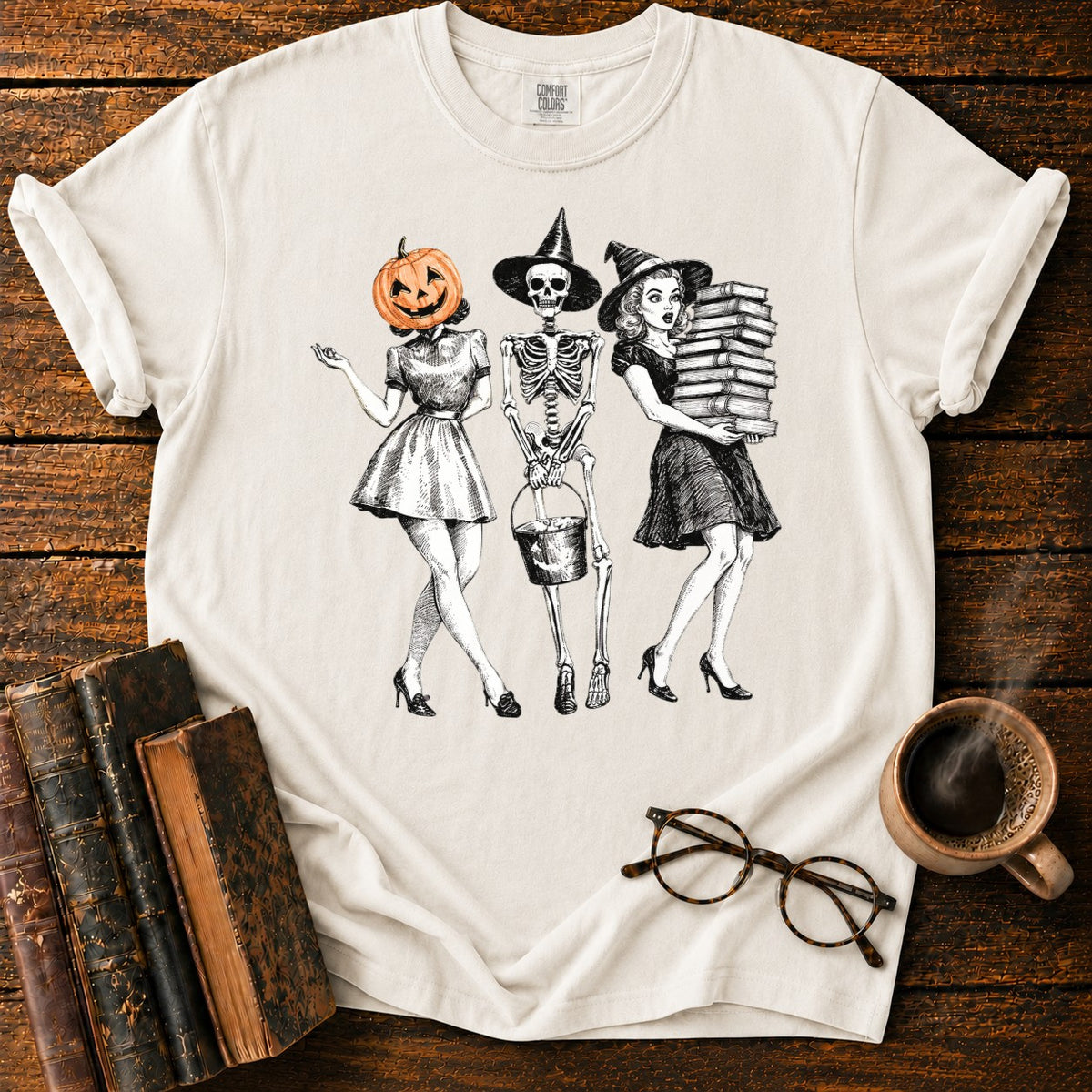 Bookish Witch Trio T-Shirt in White – BooksThreads