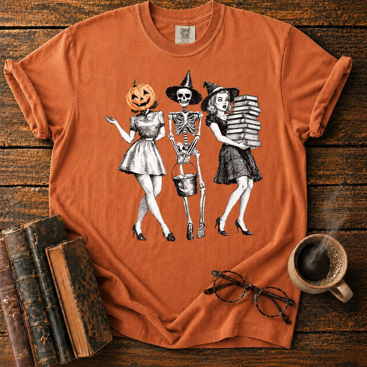 Bookish Witch Trio T-Shirt in Yam – BooksThreads