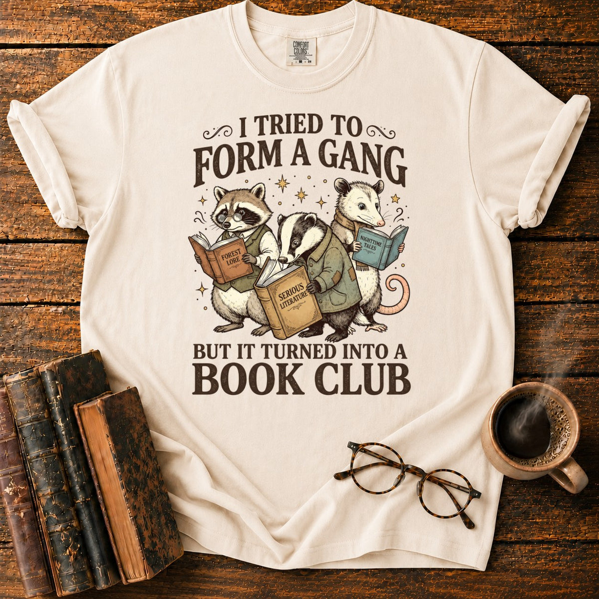 Bookish Woodland Animal Club T-Shirt in Ivory – BooksThreads