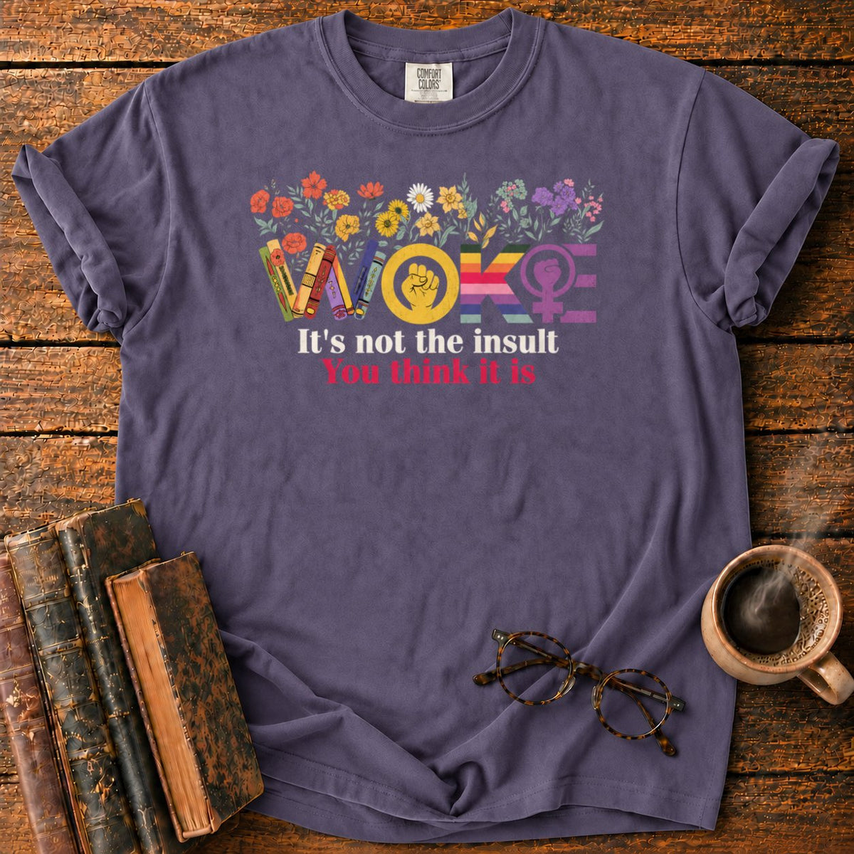 Botanical Woke Book T-Shirt in Grape – BooksThreads