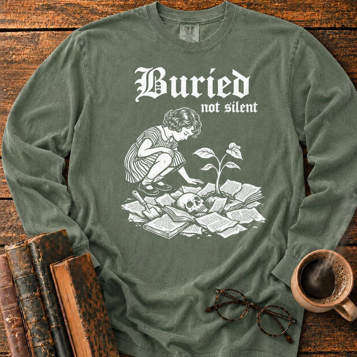 Buried Not Silent LS T-Shirt in Hemp – BooksThreads