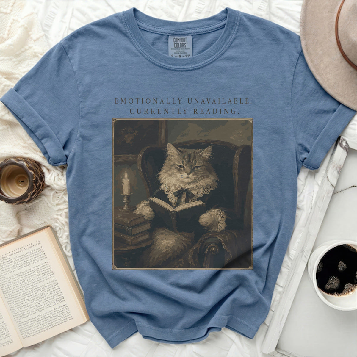Unavailable Reader Cat Tee