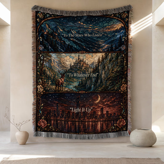 Stained Glass Woven Throw Blanket