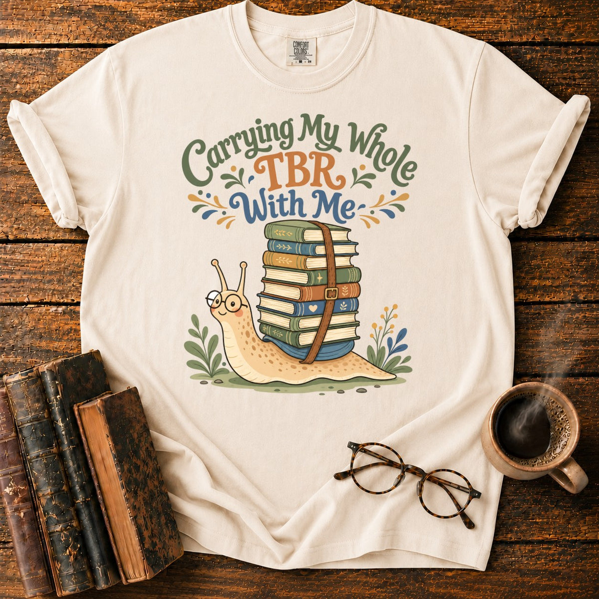 Carrying My Whole Tbr With Me T-Shirt in Ivory – BooksThreads