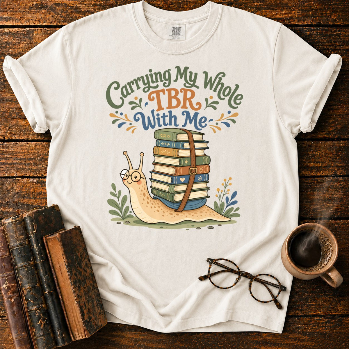 Carrying My Whole Tbr With Me T-Shirt in White – BooksThreads