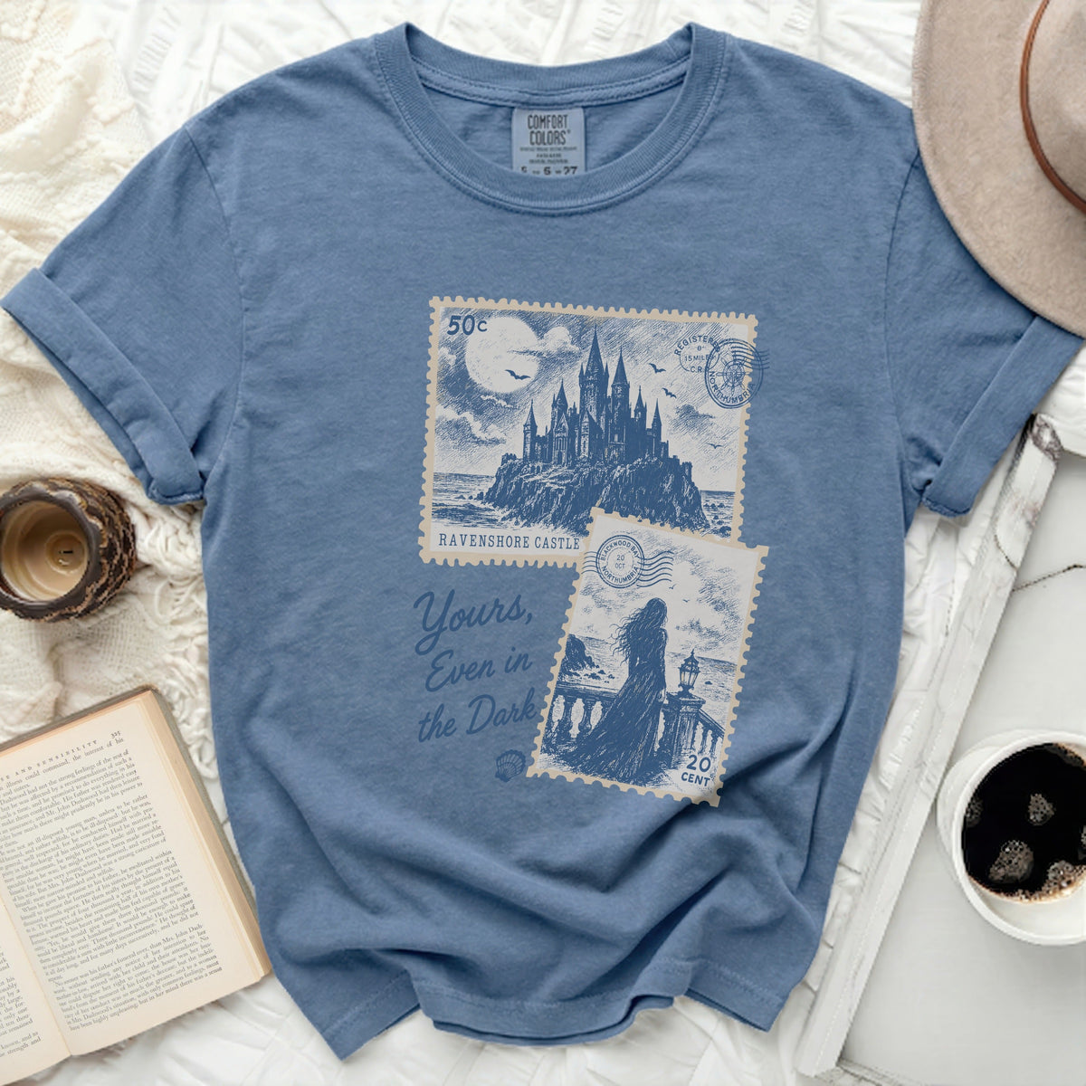 Yours in the Dark Stamp Art Tee