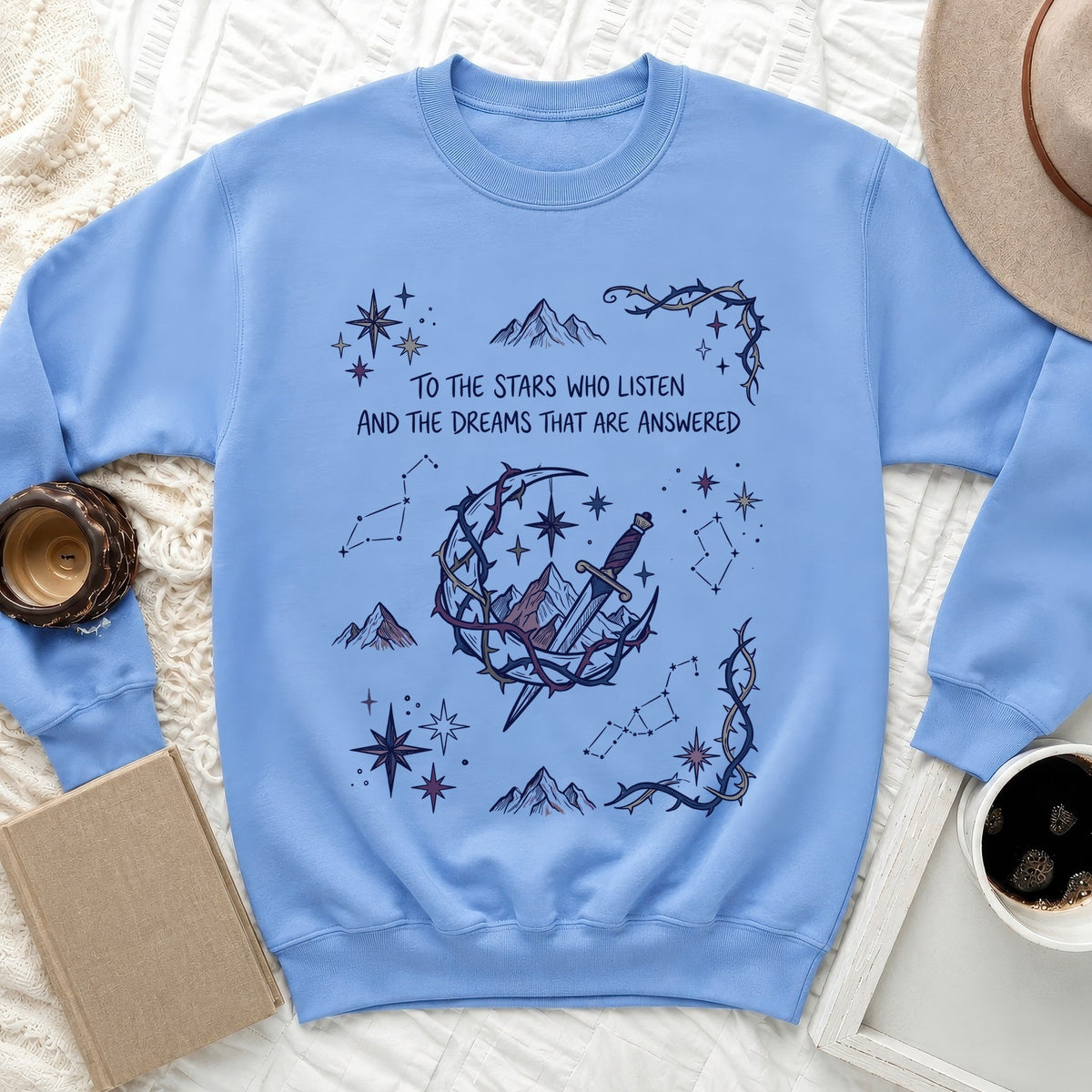 Celestial Vine Crescent Sweatshirt