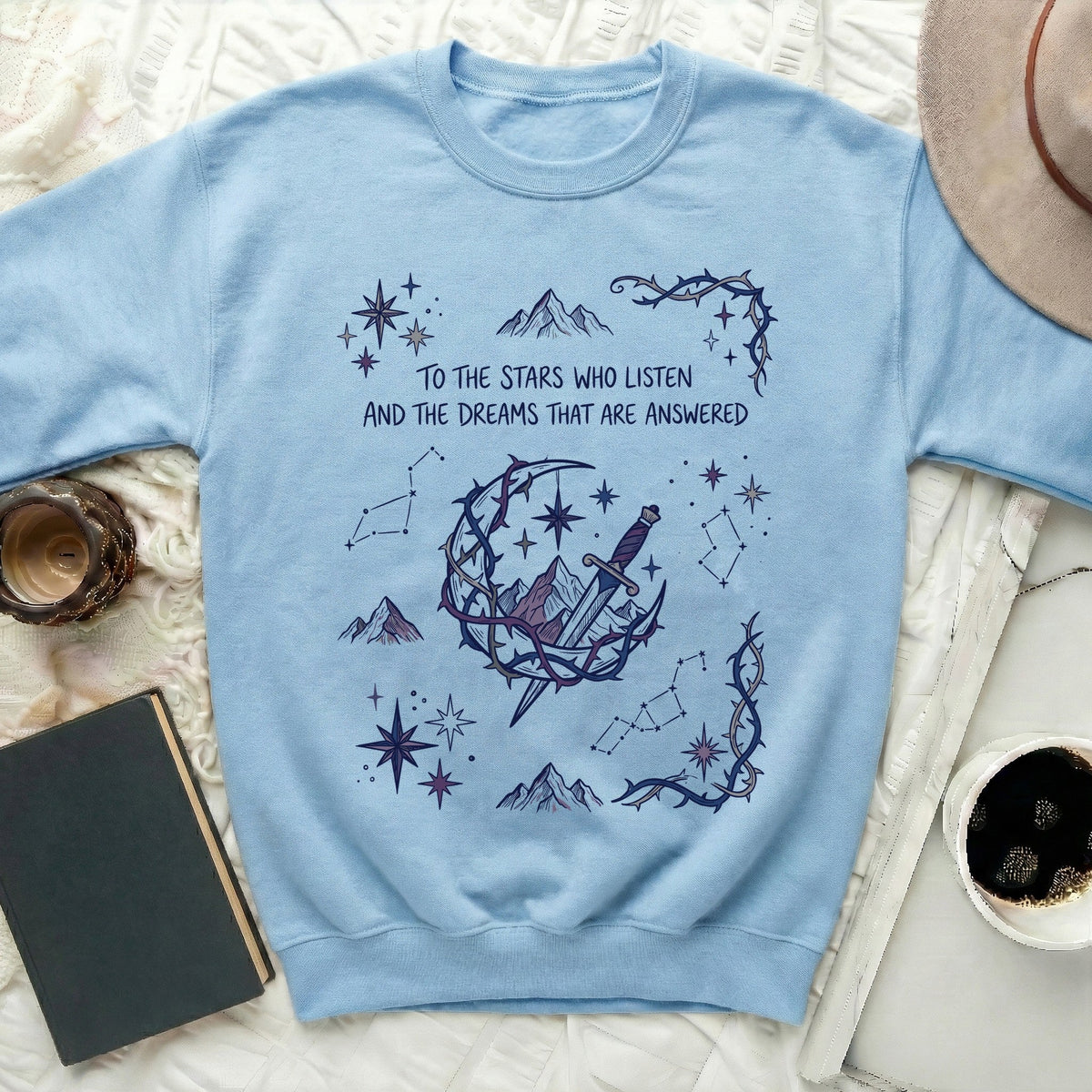 Celestial Vine Crescent Sweatshirt