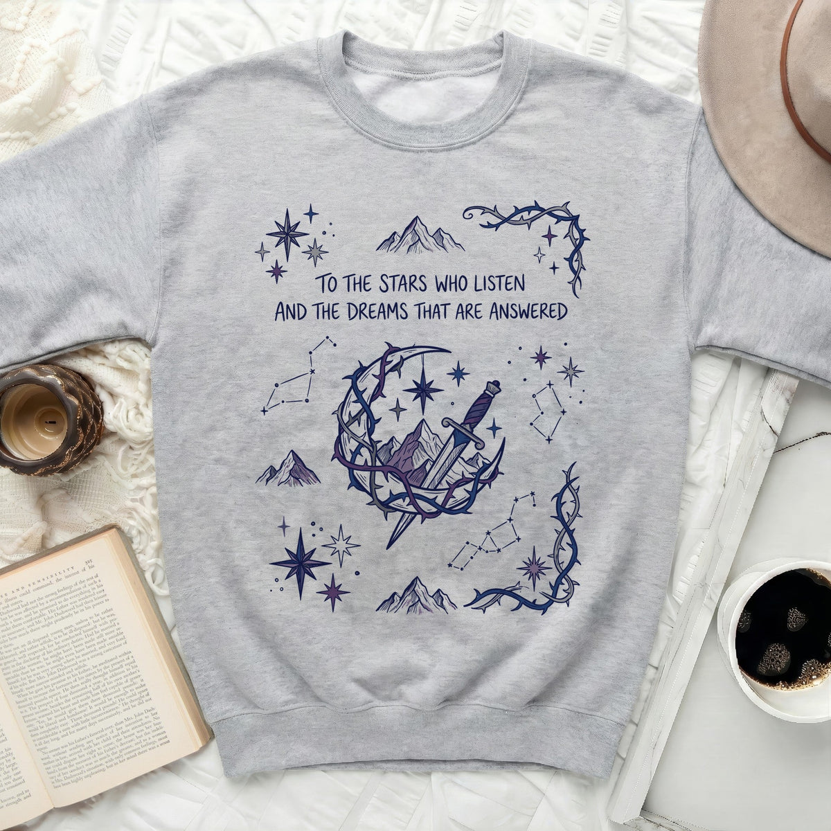 Celestial Vine Crescent Sweatshirt