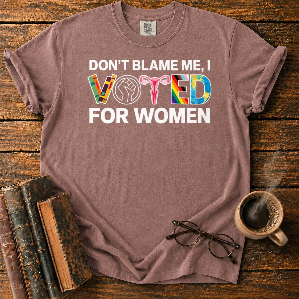 Colorful Voted Graphic T-Shirt in Espresso – BooksThreads