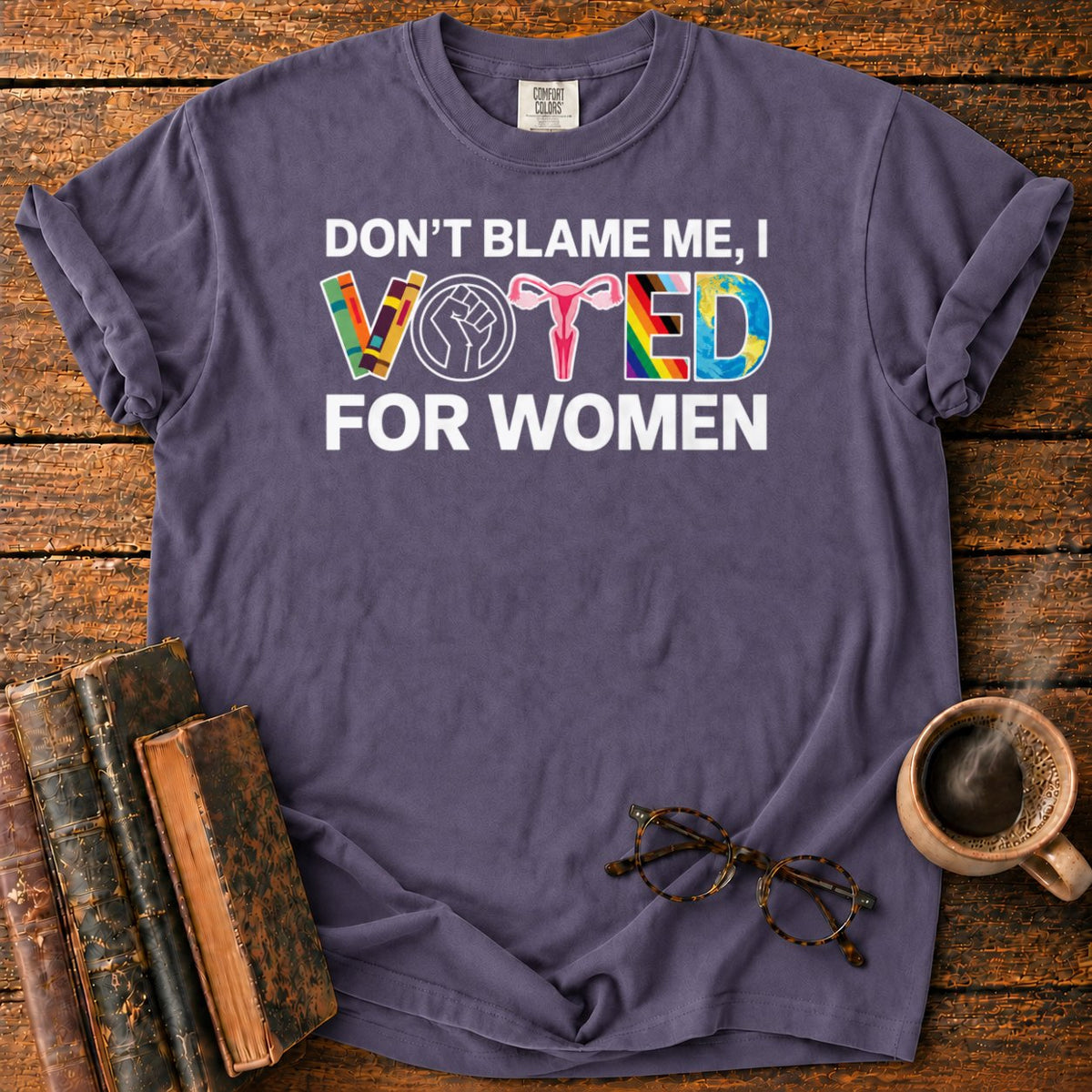 Colorful Voted Graphic T-Shirt in Grape – BooksThreads