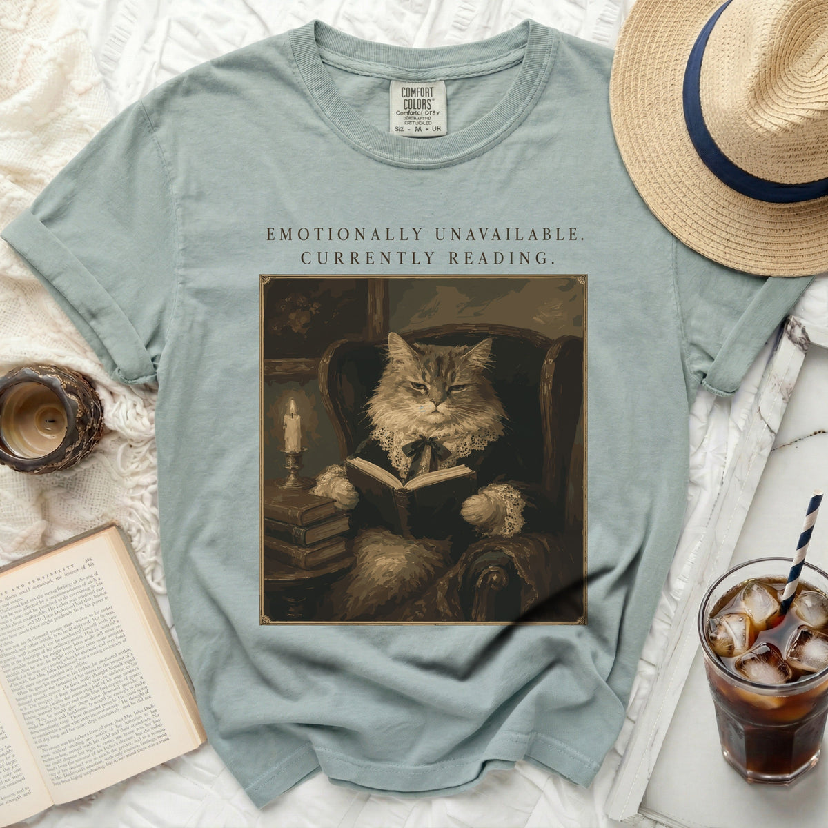 Unavailable Reader Cat Tee