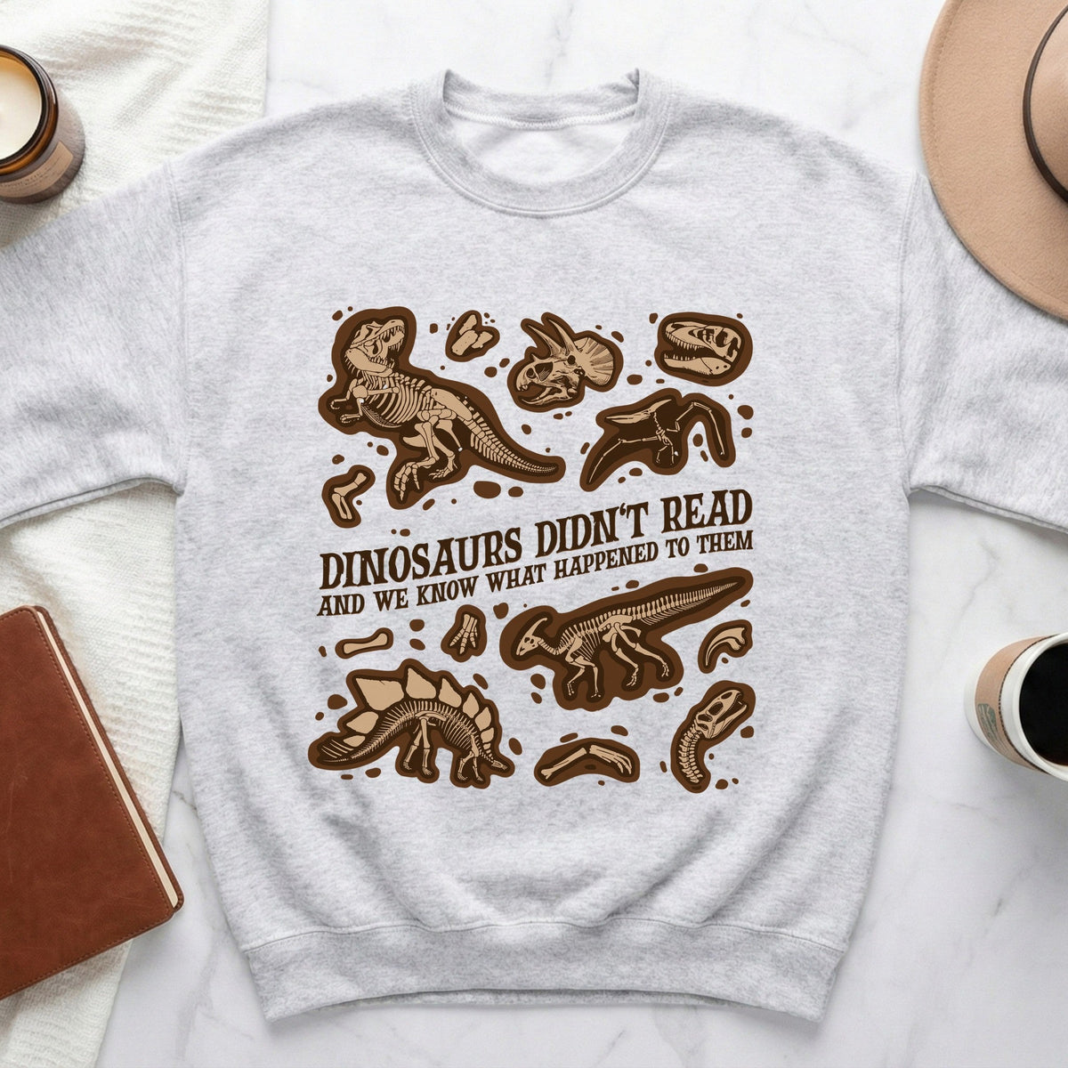 Didn't Read Dinosaur Sweatshirt