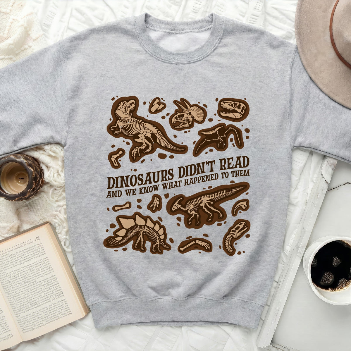 Didn't Read Dinosaur Sweatshirt