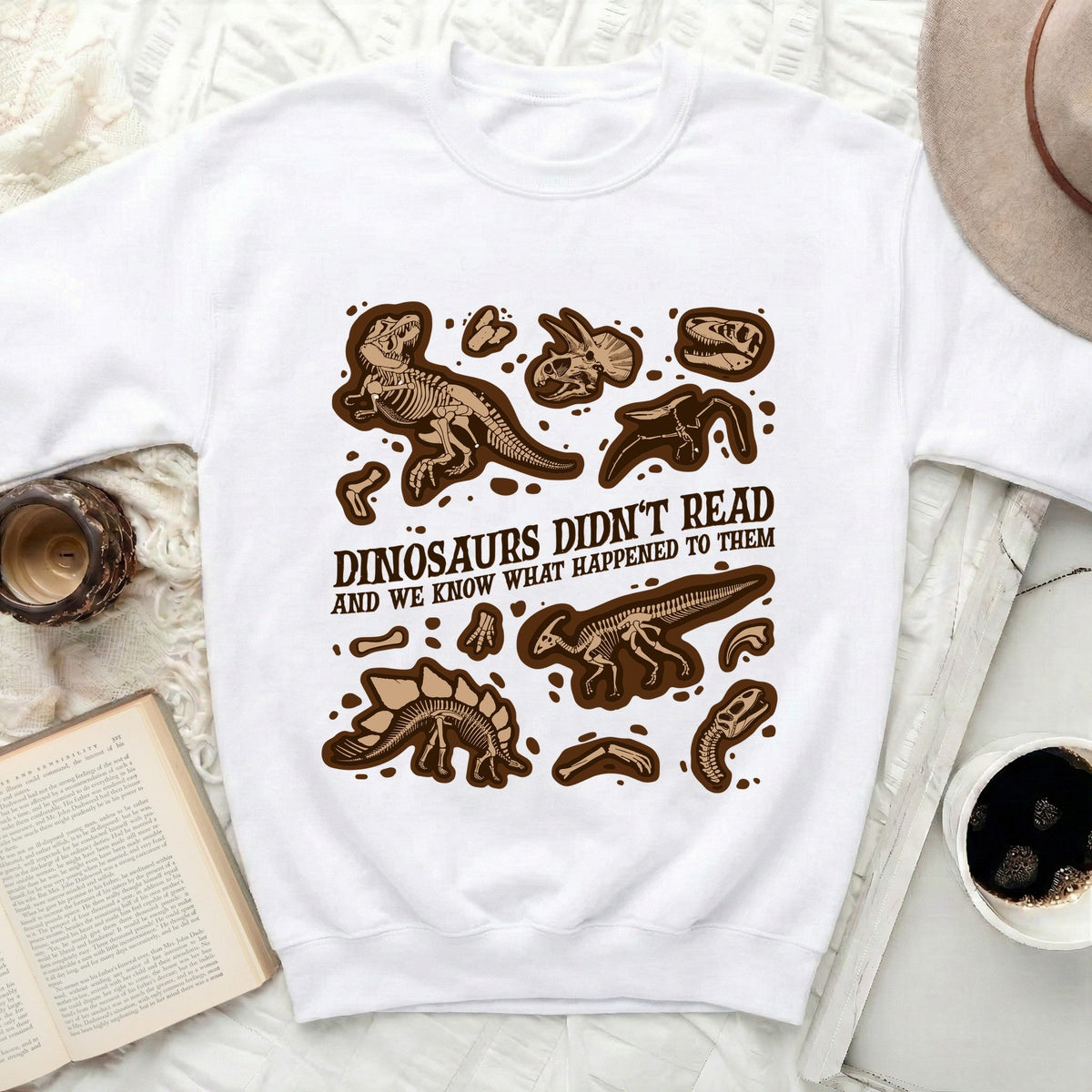 Didn't Read Dinosaur Sweatshirt