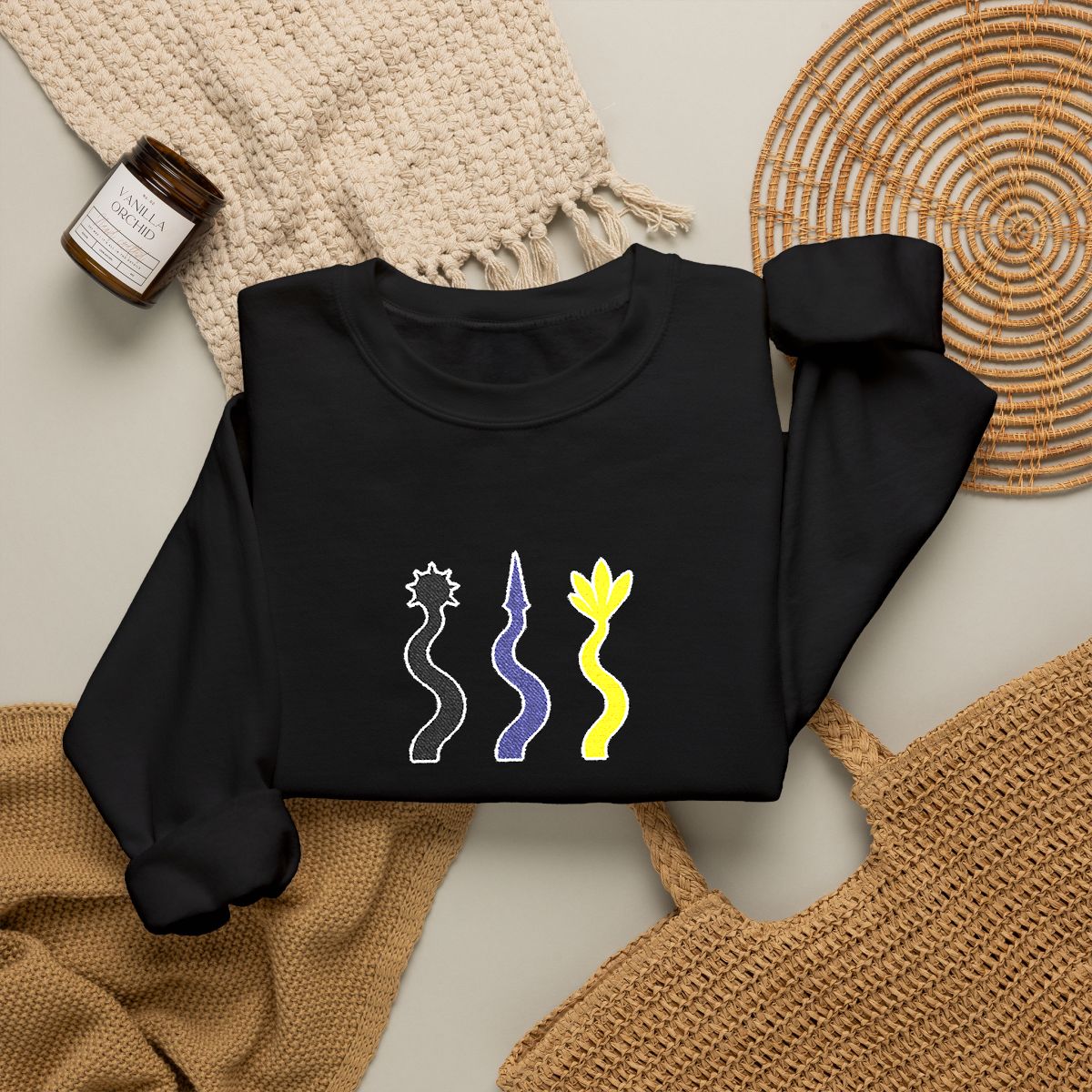 Dragon Tails Embroidered Sweatshirt
