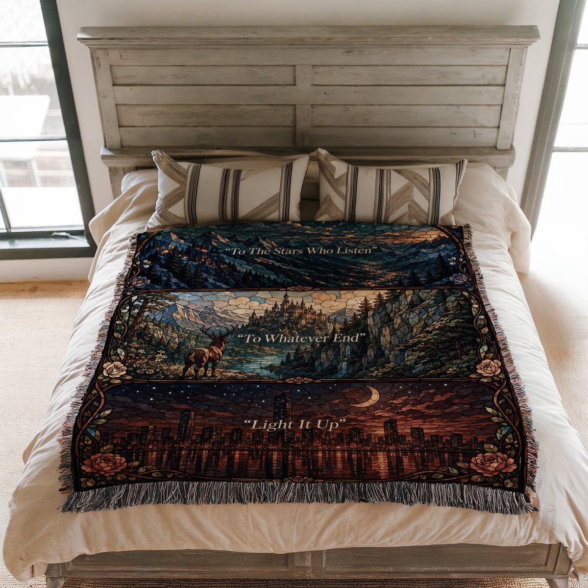 Stained Glass Woven Throw Blanket