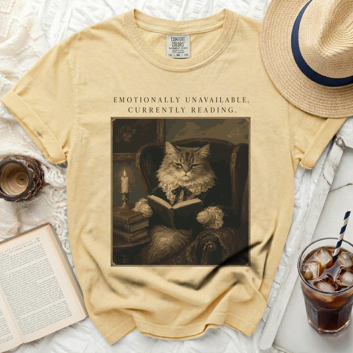 Unavailable Reader Cat Tee