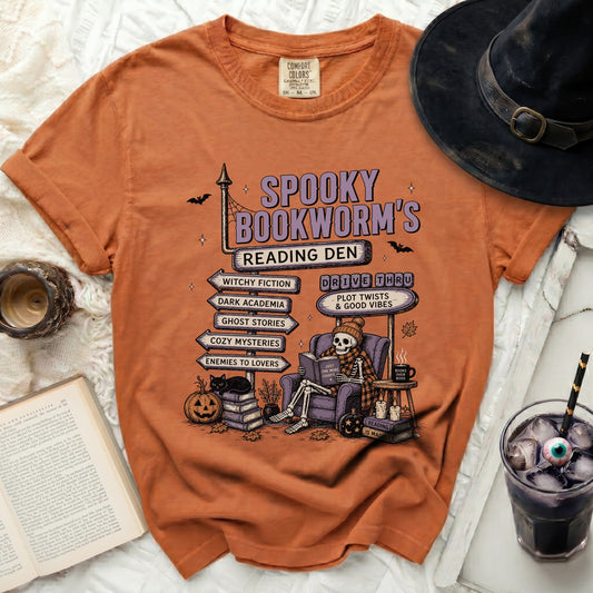 Spooky Bookworm's Den Tee