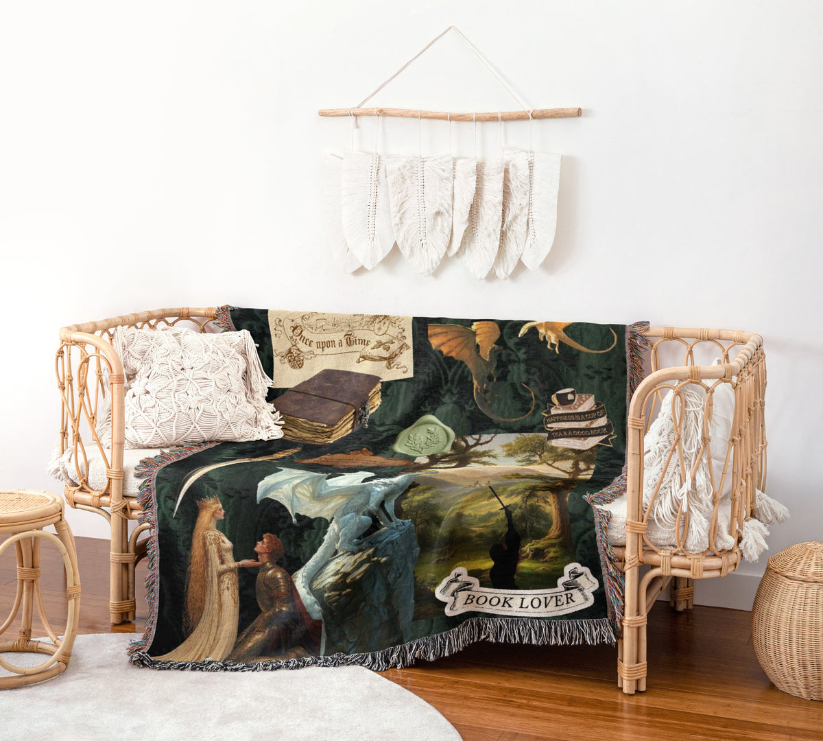 Fourth Wing Woven Throw Blanket