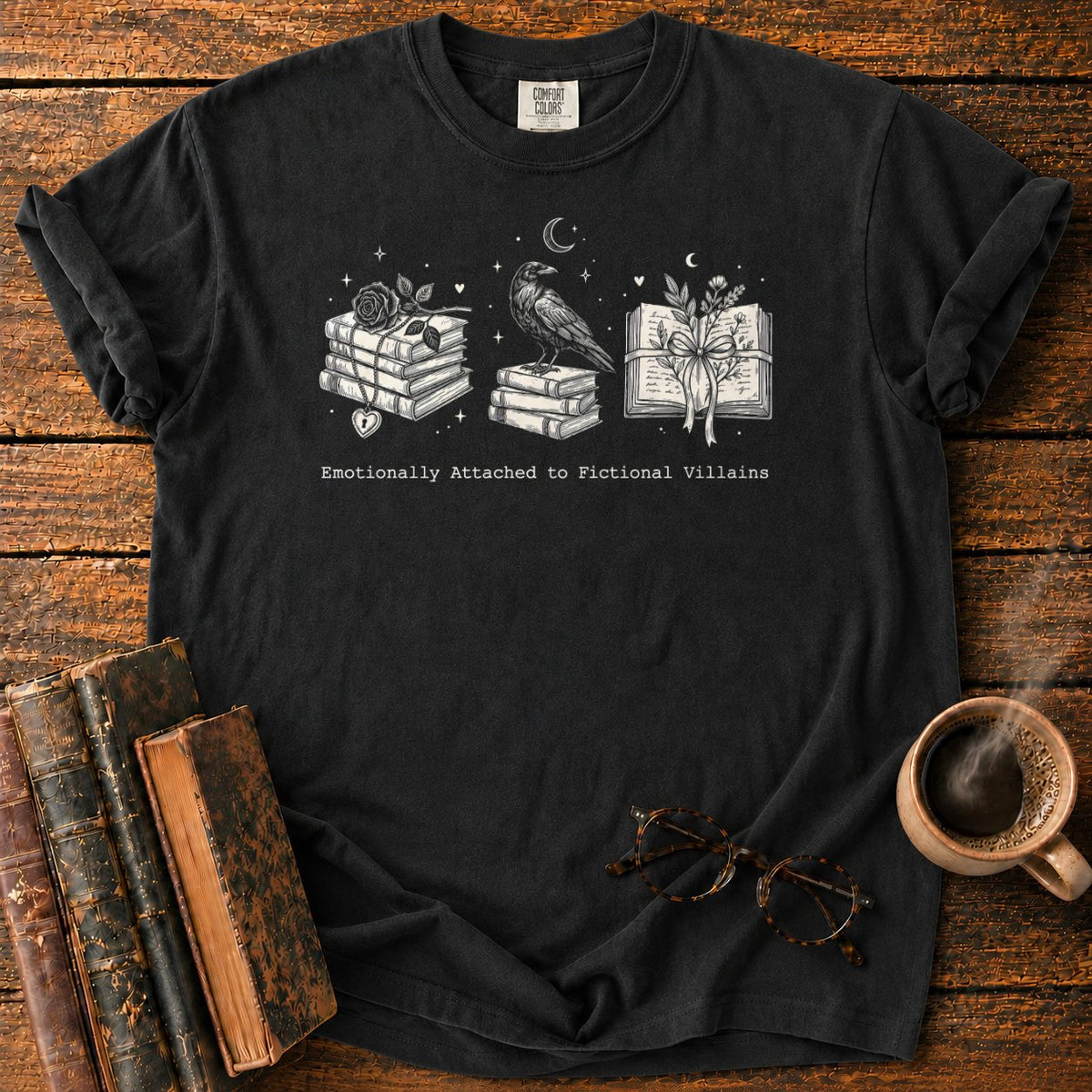 Emotionally Attached Villains T-Shirt in Black – BooksThreads