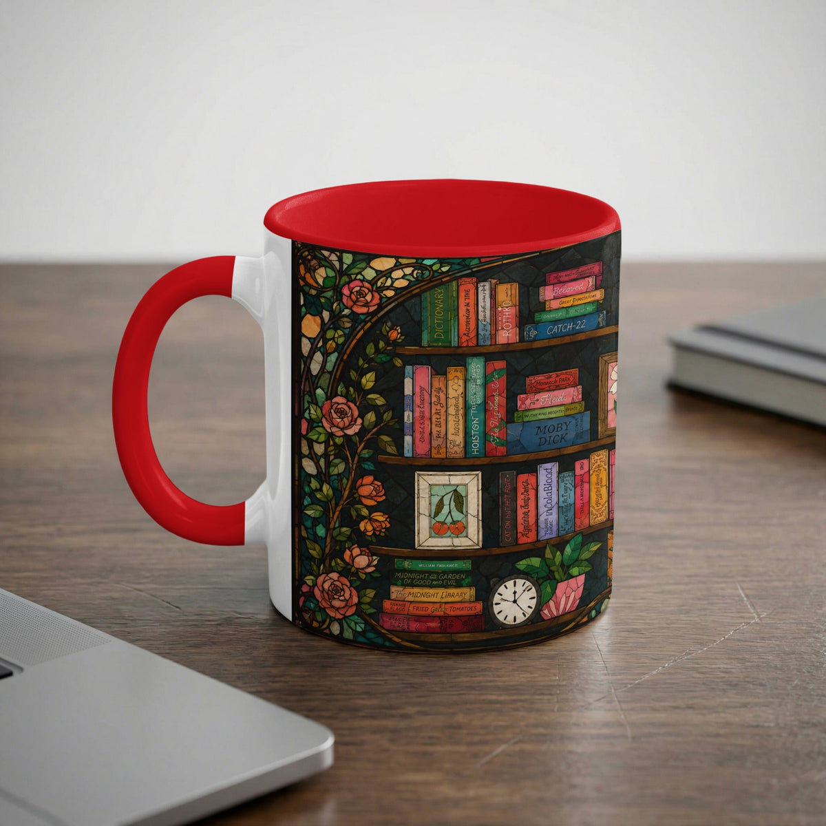 Enchanted Library Stained Glass Cozy Corner Mug