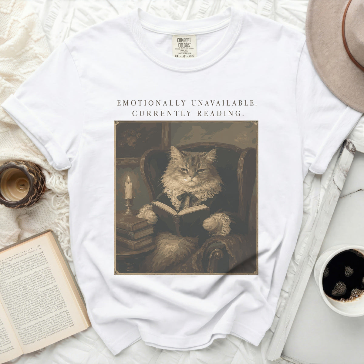 Unavailable Reader Cat Tee