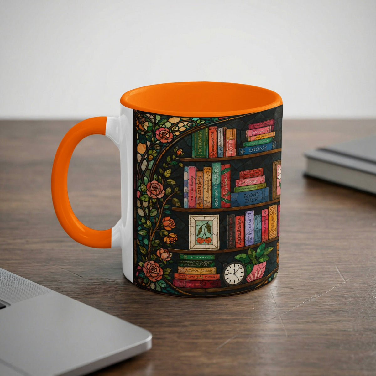 Enchanted Library Stained Glass Cozy Corner Mug